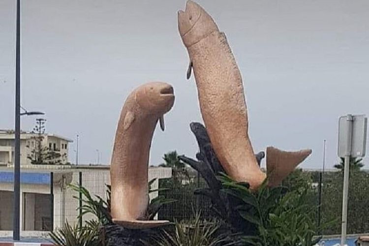 Patung ikan Maroko