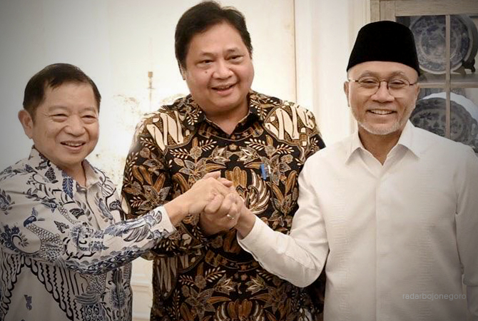 Pertemuan Airlangga, Zulkifli Hasan, Suharso Monoarfa. Foto: Dok. Istimewa