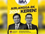 Poster RMA Airlangga Hartarto dan Ridwan Kamil