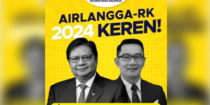 Poster RMA Airlangga Hartarto dan Ridwan Kamil